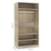 Armario de madera contrachapada roble sonoma 100x50x200 cm