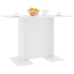 Mesa de comedor de madera contrachapada blanco 110x60x75 cm