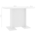 Mesa de comedor de madera contrachapada blanco 110x60x75 cm