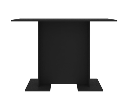 vidaXL Mesa de comedor de madera contrachapada negro 110x60x75 cm