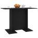 Mesa de comedor de madera contrachapada negro 110x60x75 cm