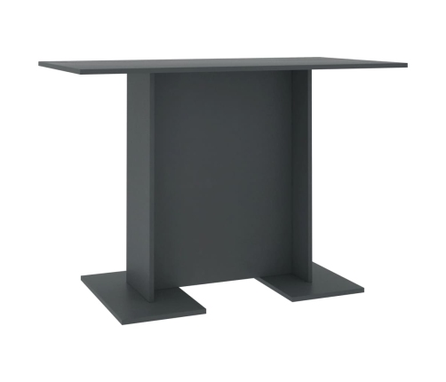 Mesa de comedor de madera contrachapada gris 110x60x75 cm