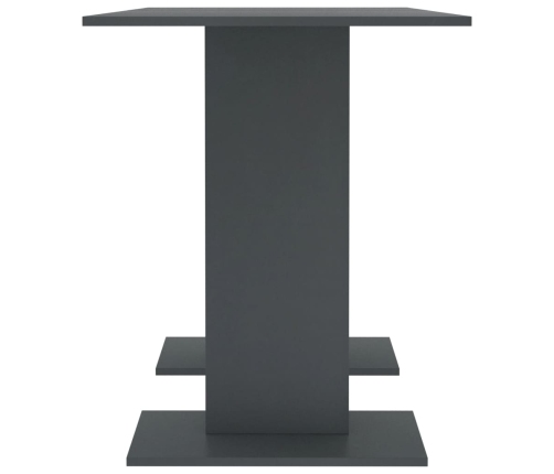 Mesa de comedor de madera contrachapada gris 110x60x75 cm