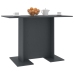 Mesa de comedor de madera contrachapada gris 110x60x75 cm