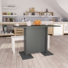 Mesa de comedor de madera contrachapada gris 110x60x75 cm