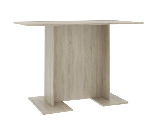 vidaXL Mesa de comedor madera contrachapada roble sonoma 110x60x75cm