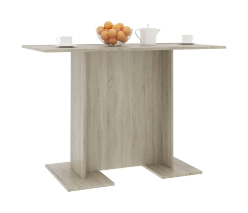 vidaXL Mesa de comedor madera contrachapada roble sonoma 110x60x75cm