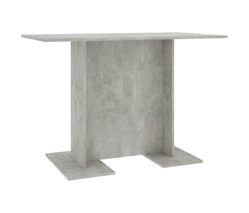 vidaXL Mesa de comedor de madera gris hormigón 110x60x75 cm