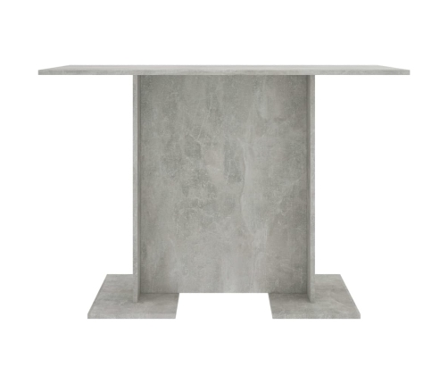 vidaXL Mesa de comedor de madera gris hormigón 110x60x75 cm