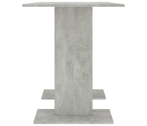 vidaXL Mesa de comedor de madera gris hormigón 110x60x75 cm