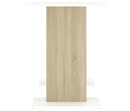 Mesa de comedor madera contrachapada blanco roble 120x60x76 cm