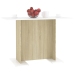 Mesa de comedor madera contrachapada blanco roble 120x60x76 cm