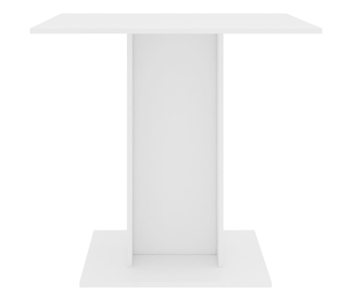 vidaXL Mesa de comedor de madera contrachapada blanco 80x80x75 cm