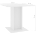 vidaXL Mesa de comedor de madera contrachapada blanco 80x80x75 cm