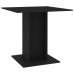 Mesa de comedor de madera contrachapada negro 80x80x75 cm