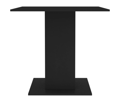 Mesa de comedor de madera contrachapada negro 80x80x75 cm