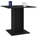 Mesa de comedor de madera contrachapada negro 80x80x75 cm