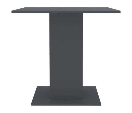 Mesa de comedor de madera contrachapada gris 80x80x75 cm