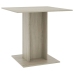 Mesa de comedor de madera contrachapada color roble 80x80x75 cm