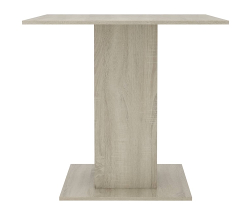 Mesa de comedor de madera contrachapada color roble 80x80x75 cm