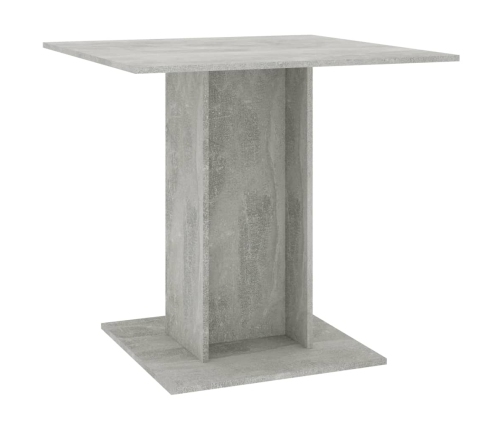 Mesa de comedor madera contrachapada gris hormigón 80x80x75 cm