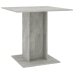 Mesa de comedor madera contrachapada gris hormigón 80x80x75 cm