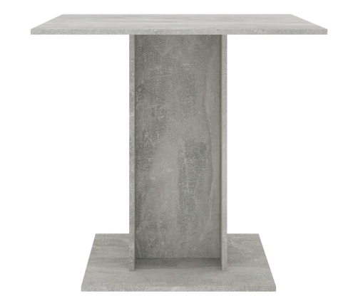 Mesa de comedor madera contrachapada gris hormigón 80x80x75 cm