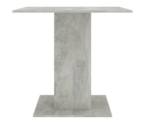 Mesa de comedor madera contrachapada gris hormigón 80x80x75 cm