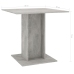 Mesa de comedor madera contrachapada gris hormigón 80x80x75 cm