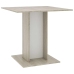 Mesa de comedor madera contrachapada blanco roble 80x80x75 cm