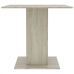 Mesa de comedor madera contrachapada blanco roble 80x80x75 cm