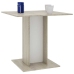 Mesa de comedor madera contrachapada blanco roble 80x80x75 cm