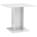 vidaXL Mesa de comedor madera contrachapada blanco brillo 80x80x75 cm