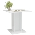 vidaXL Mesa de comedor madera contrachapada blanco brillo 80x80x75 cm