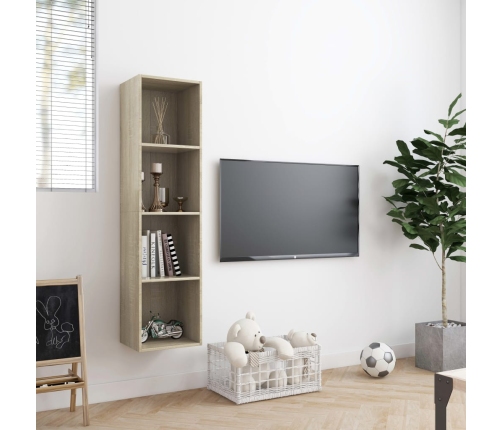 vidaXL Estantería/mueble de TV roble Sonoma 143x30x36 cm