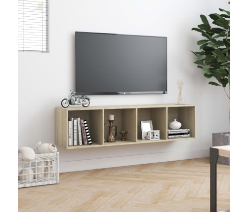 vidaXL Estantería/mueble de TV roble Sonoma 143x30x36 cm