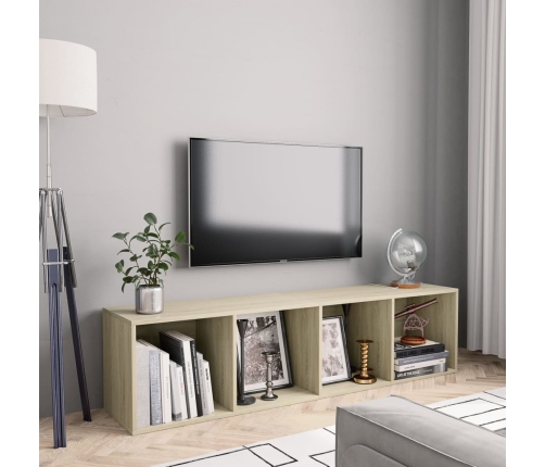 vidaXL Estantería/mueble de TV roble Sonoma 143x30x36 cm