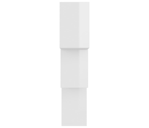 Estante pared de cubo contrachapada blanco brillo 68x15x68 cm