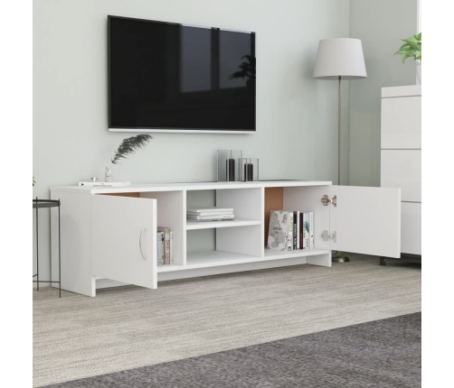 Mueble para TV madera contrachapada blanco 120x30x37,5 cm