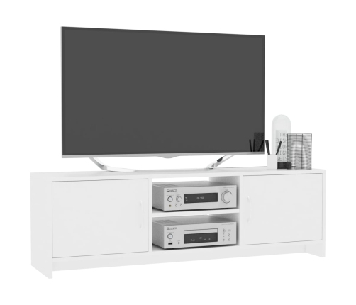 Mueble para TV madera contrachapada blanco 120x30x37,5 cm