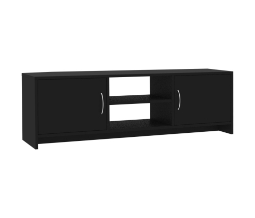 Mueble para TV madera contrachapada negro 120x30x37,5 cm