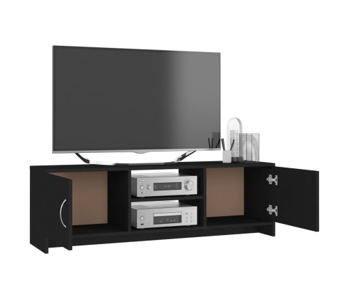 Mueble para TV madera contrachapada negro 120x30x37,5 cm