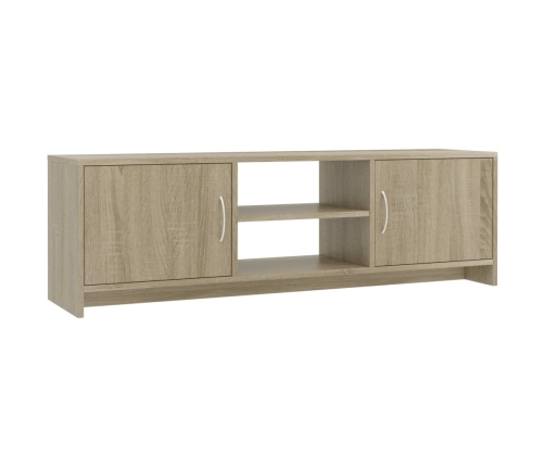 Mueble de TV madera contrachapada color roble 120x30x37,5cm