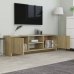 Mueble de TV madera contrachapada color roble 120x30x37,5cm