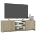 Mueble de TV madera contrachapada color roble 120x30x37,5cm