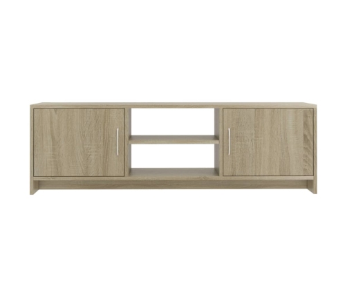 Mueble de TV madera contrachapada color roble 120x30x37,5cm