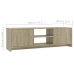 Mueble de TV madera contrachapada color roble 120x30x37,5cm