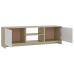 Mueble de TV madera contrachapada blanco y roble 120x30x37,5 cm