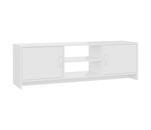 Mueble TV madera contrachapada blanco brillante 120x30x37,5cm