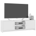 Mueble TV madera contrachapada blanco brillante 120x30x37,5cm